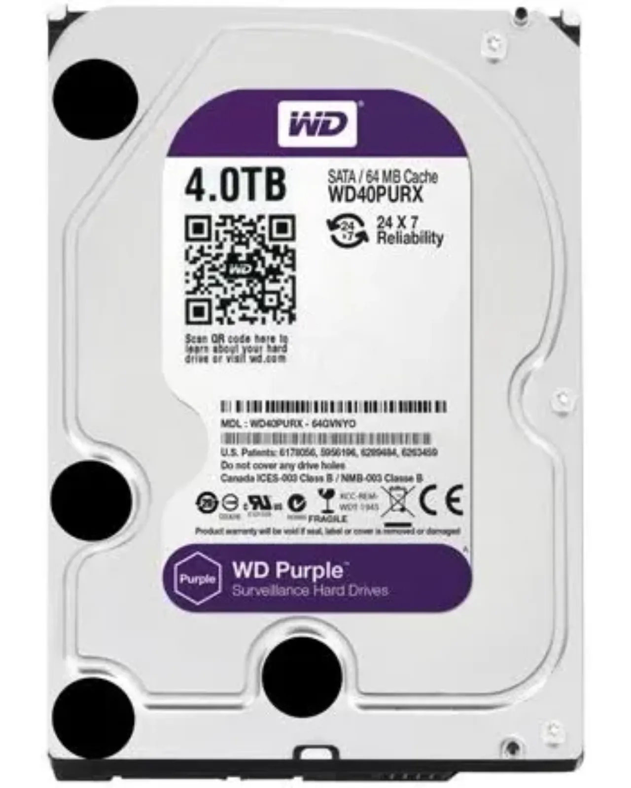 DISCO MECANICO 3.5 4TB WESTERN DIGITAL PURPLE