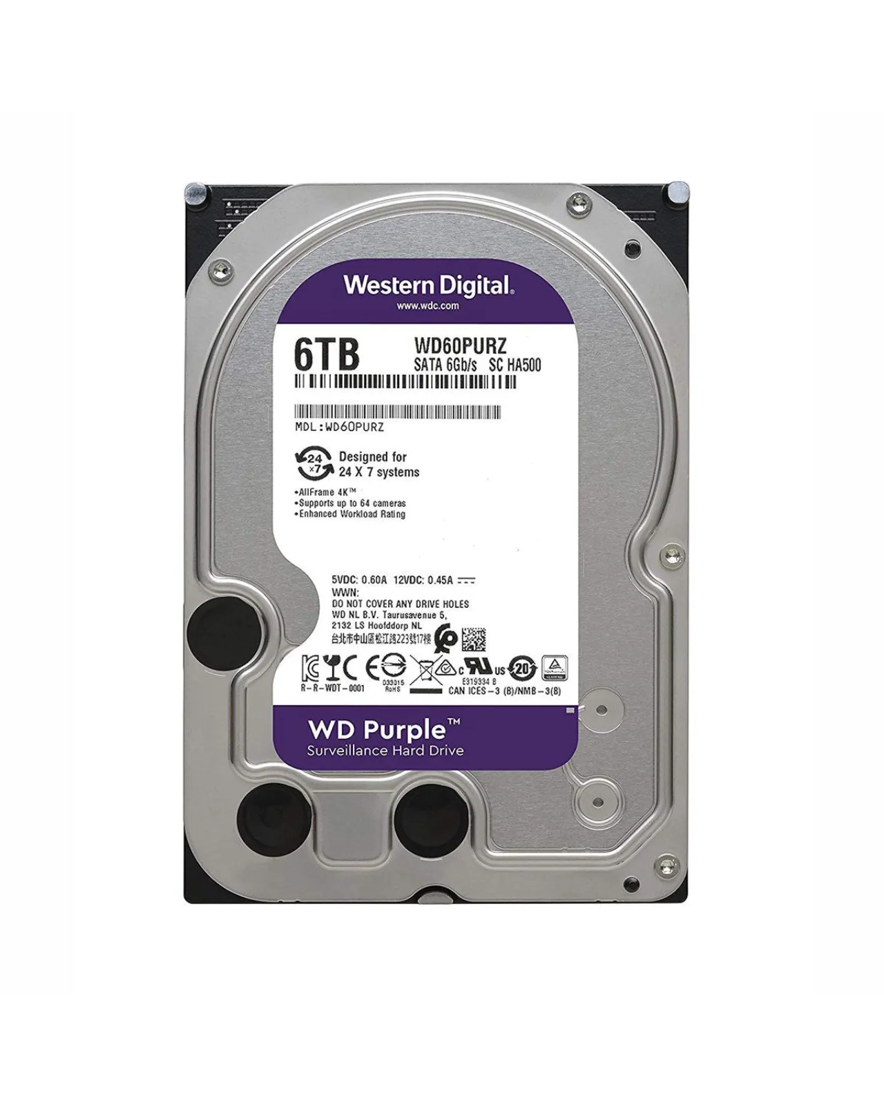 DISCO MECANICO 3.5 6TB WESTERN DIGITAL PURPLE