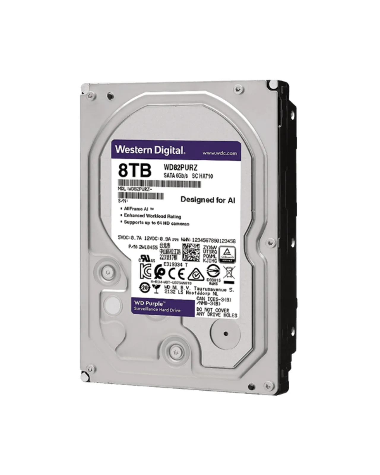 DISCO MECANICO 3.5 8TB WESTERN DIGITAL PURPLE