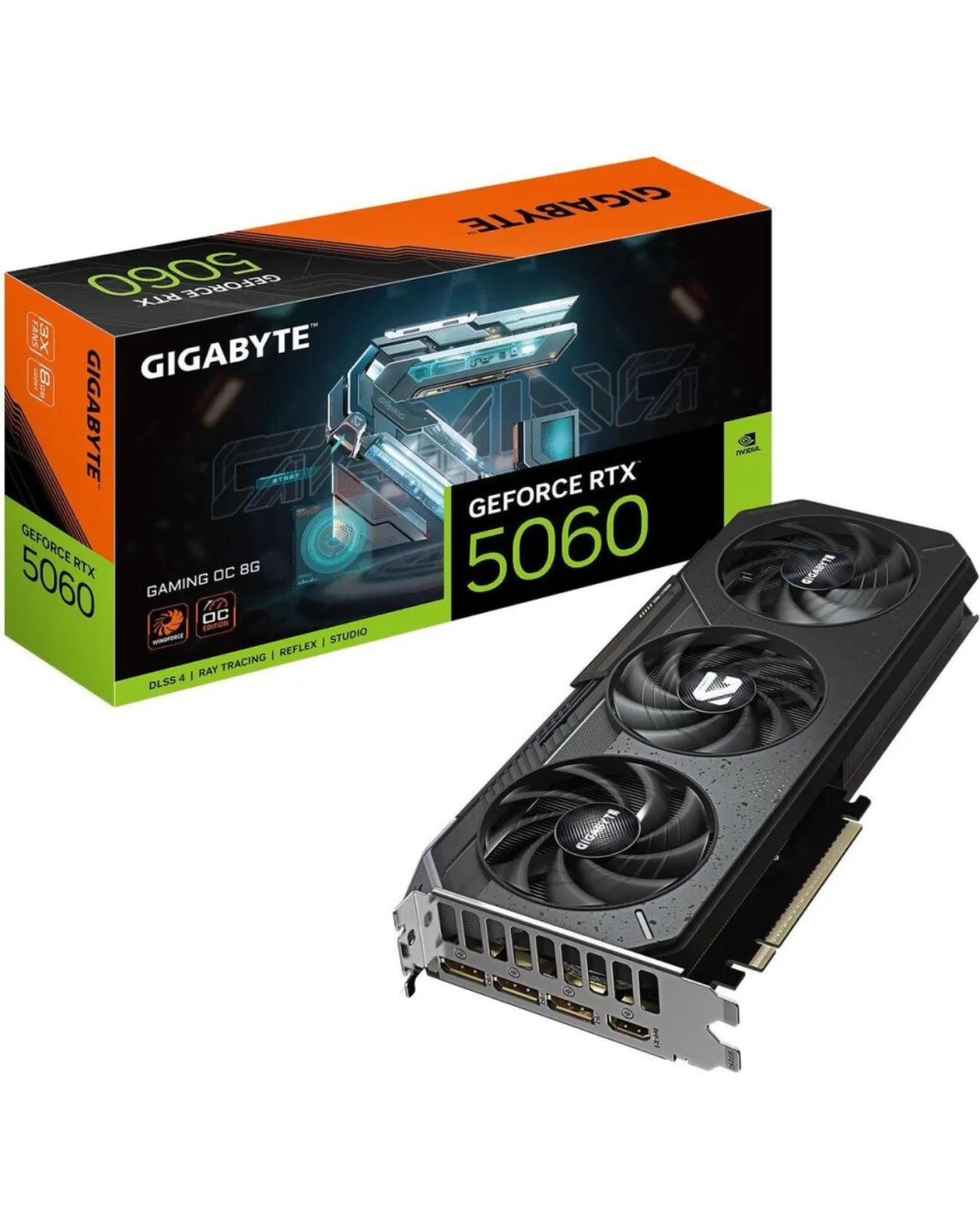 TARJETA VIDEO NVIDIA RTX 5060  8GB GDDR7 GIGABYTE GAMING OC  PCI 5.0 3F