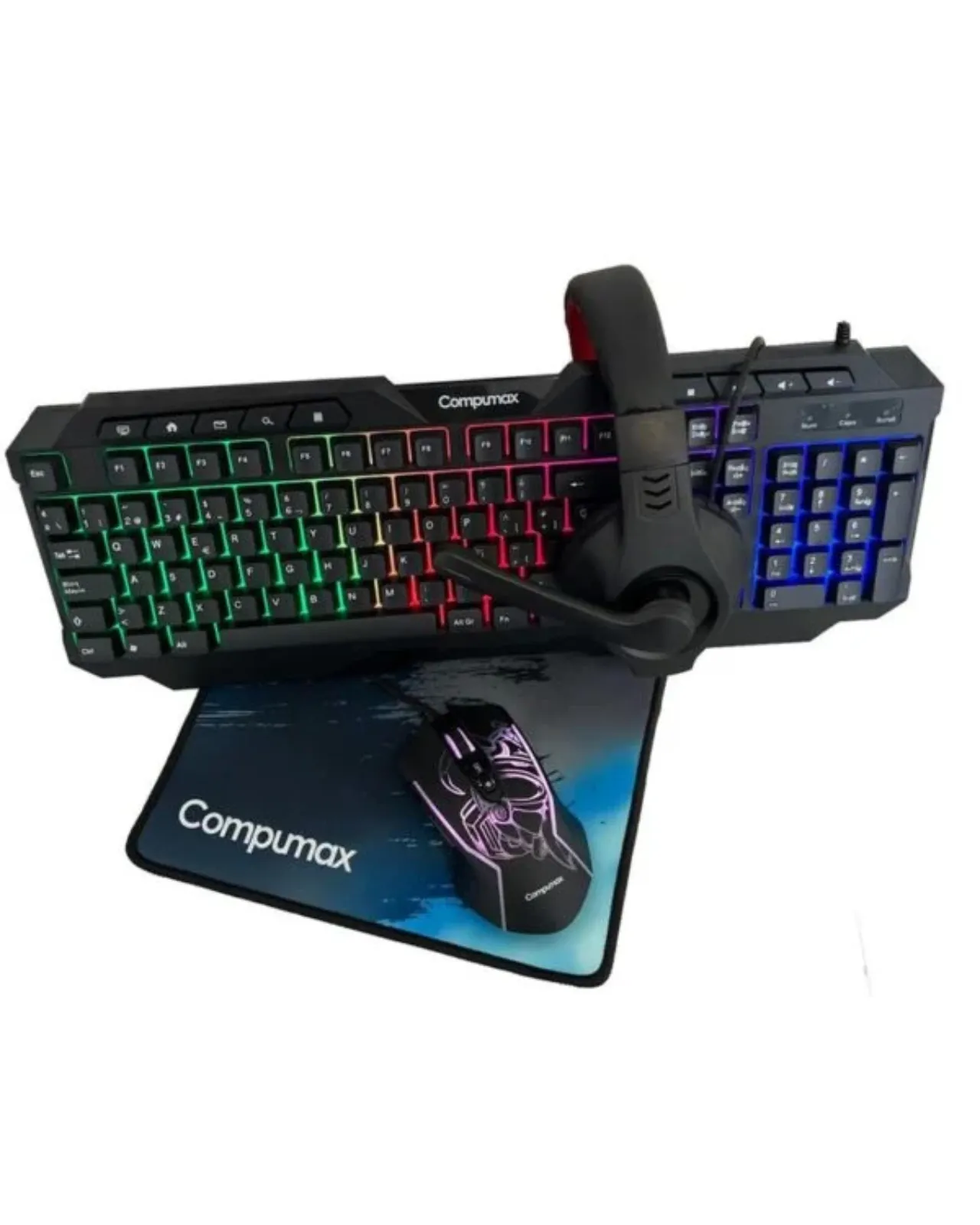 COMBO TECLADO COMPUMAX  4 EN 1