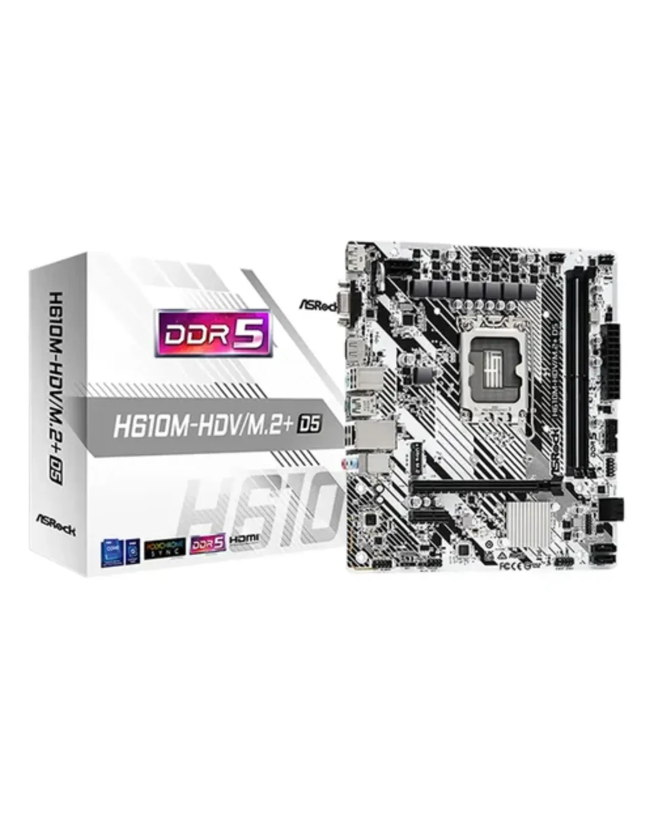 BOARD ASROCK H610M-HDV/M.2 + DDR5 WHITE