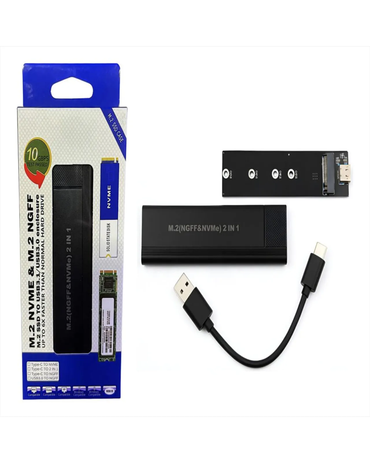 ACCESORIO CAJA EXTERNA M.2 NVME & M.2 NGFF 3.1