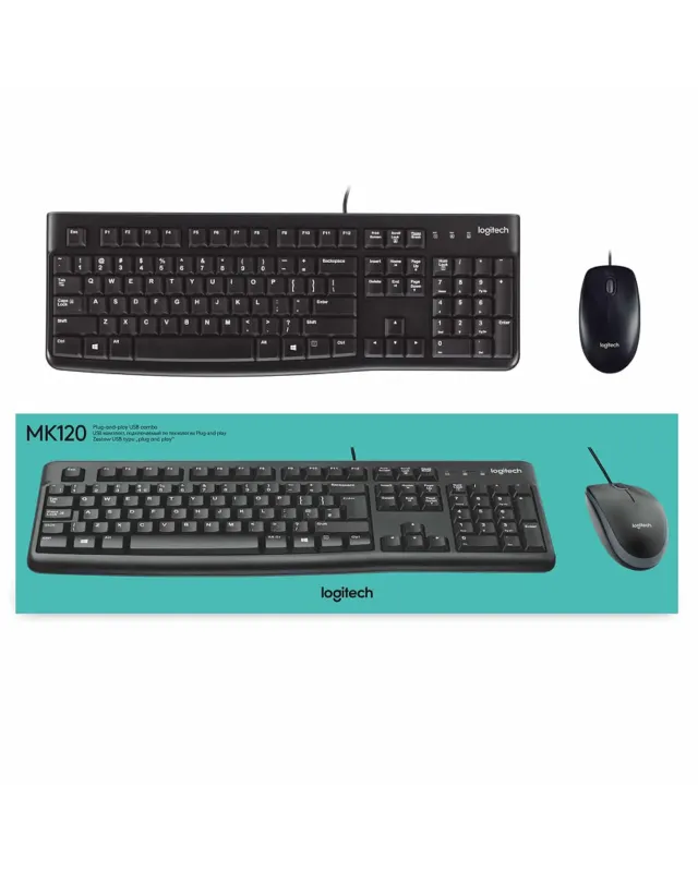ACCESORIO COMBO TECLADO + MOUSE LOGITECH MK120