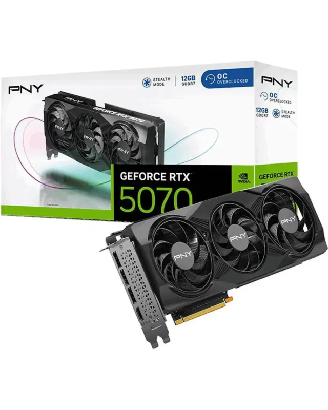 TARJETA VIDEO  NVIDIA PNY RTX 5070 12GB GDDR7 OC