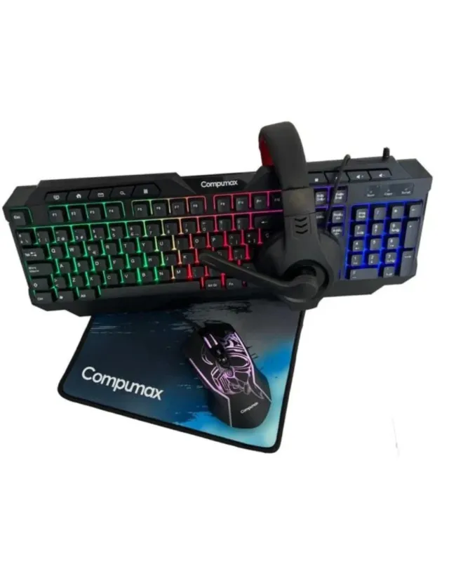 COMBO TECLADO COMPUMAX  4 EN 1