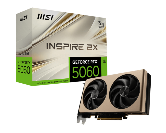 NVIDIA RTX 5060 8GB MSI INSPIRE 2 FANS