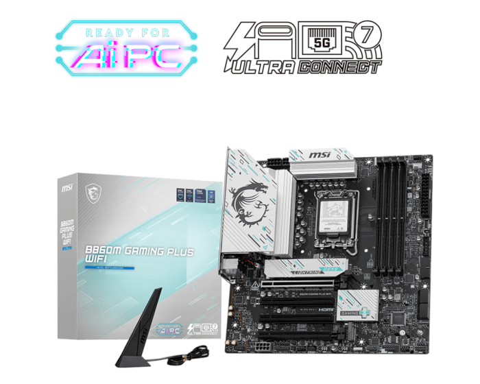 MSI B860 GAMING PLUS WIFI (A V R) DDR5 LGA 1851 CORE ULTRA